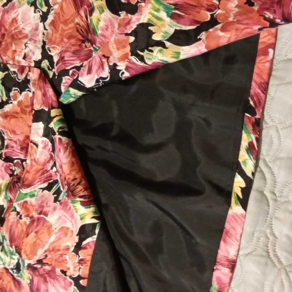 100% Silk Liz Claiborne Single Button Floral Jacket - Picture 5 of 5
